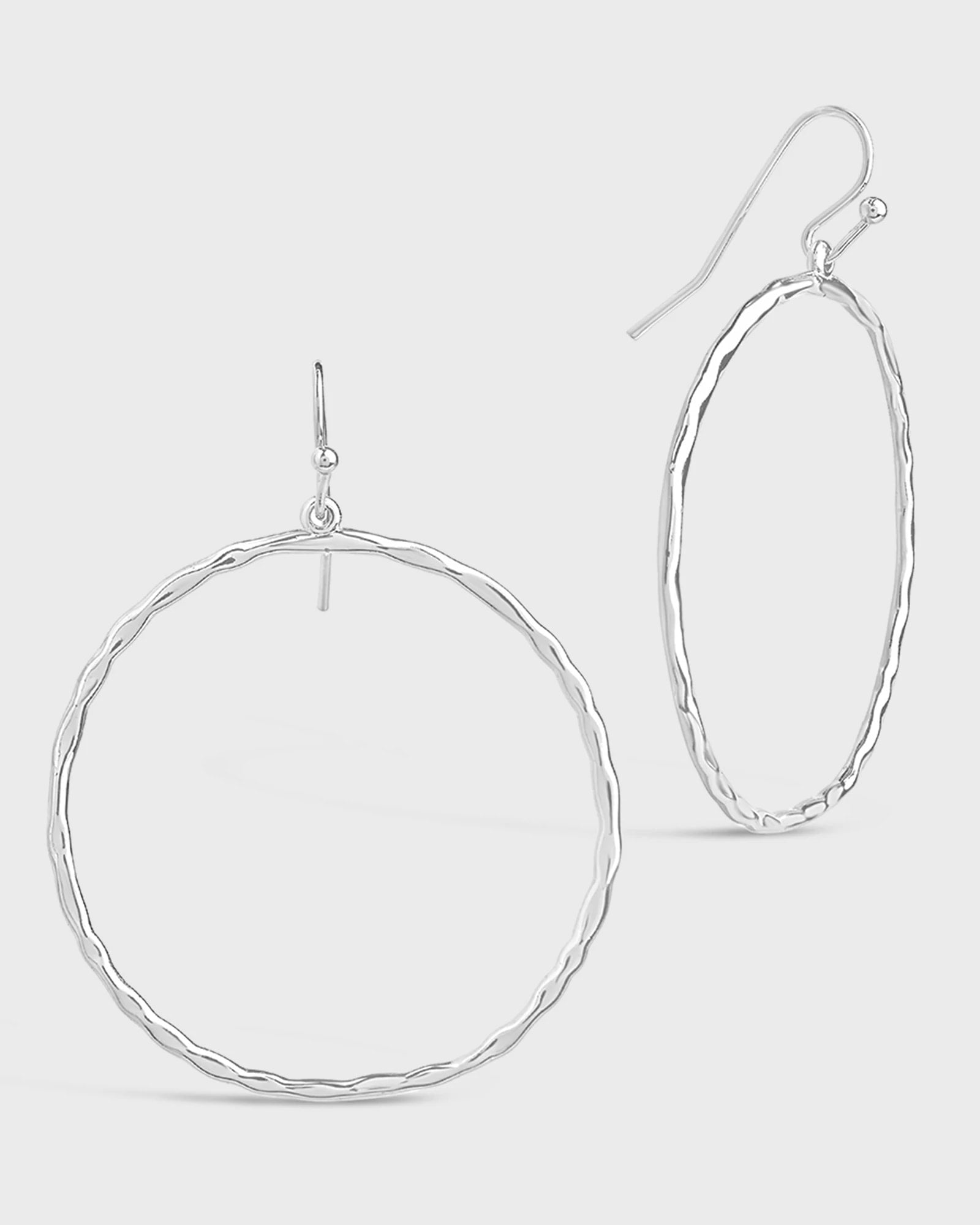 Silver $|& Sterling Forever Circle Dangle Earrings - VOF Detail