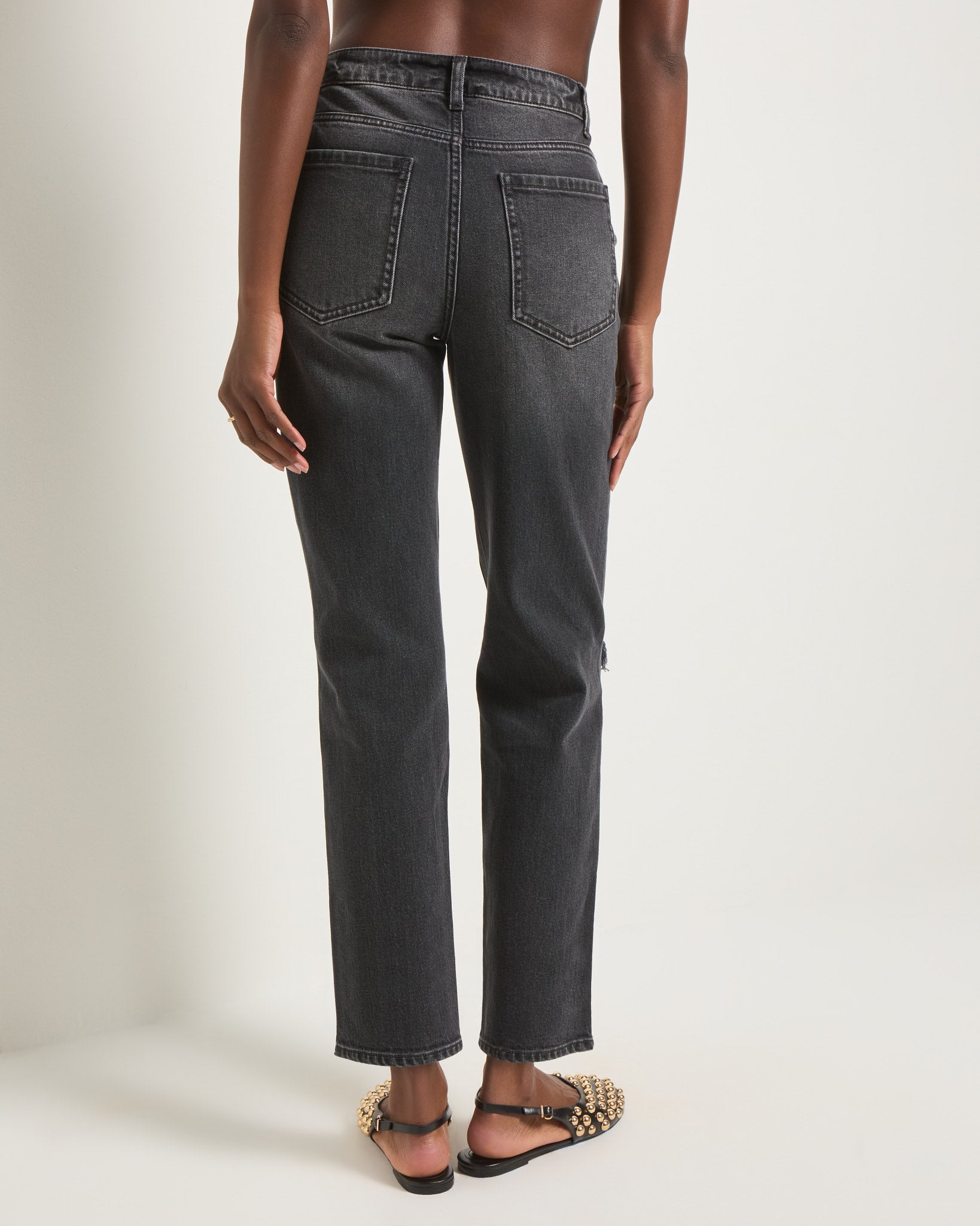 Midnight $|& SEAS Bray Straight Distressed Jean - SOF Back