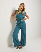 Washed Deep Sea $|& SEAS Sunset Drawstring Wide Leg Pant - UGC On Fig