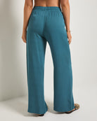 Washed Deep Sea $|& SEAS Sunset Drawstring Wide Leg Pant - SOF Back