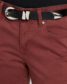 Mahogany $|& SEAS Cyndi Cuffed Ankle Skinny Jeans - SOF Full Front