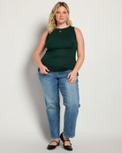 Hunter Green $|& SEAS Boat Neck Tank - UGC On Fig
