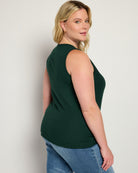 Hunter Green $|& SEAS Boat Neck Tank - SOF Back