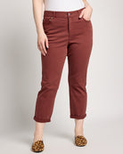 Mahogany $|& SEAS Cyndi Cuffed Ankle Skinny Jeans - SOF Front