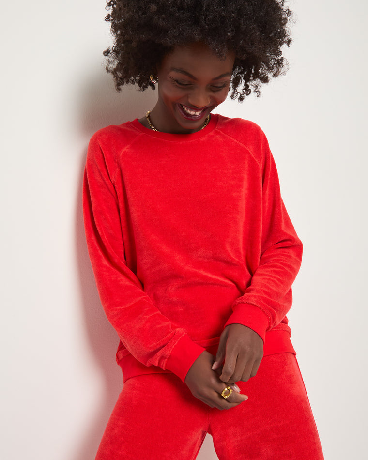 Pomegranate $|& SEAS Clifton Raglan Pullover - VOF Front