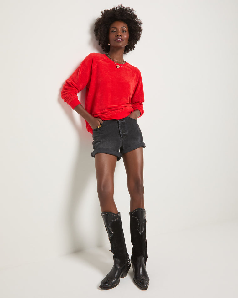 Pomegranate $|& SEAS Clifton Raglan Pullover - UGC On Fig