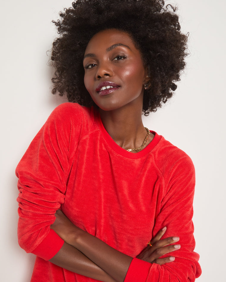 Pomegranate $|& SEAS Clifton Raglan Pullover - SOF Full Front