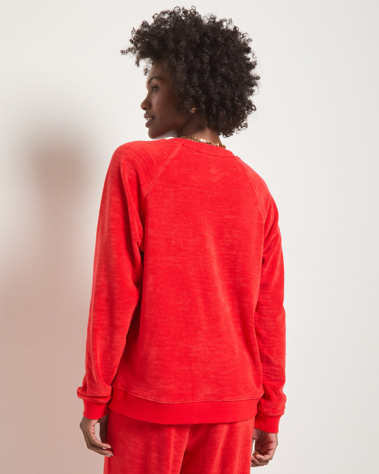 Pomegranate $|& SEAS Clifton Raglan Pullover - SOF Back