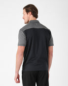 Black/Carbon $|& Glyder Chest Half Way Polo - Hanger Side