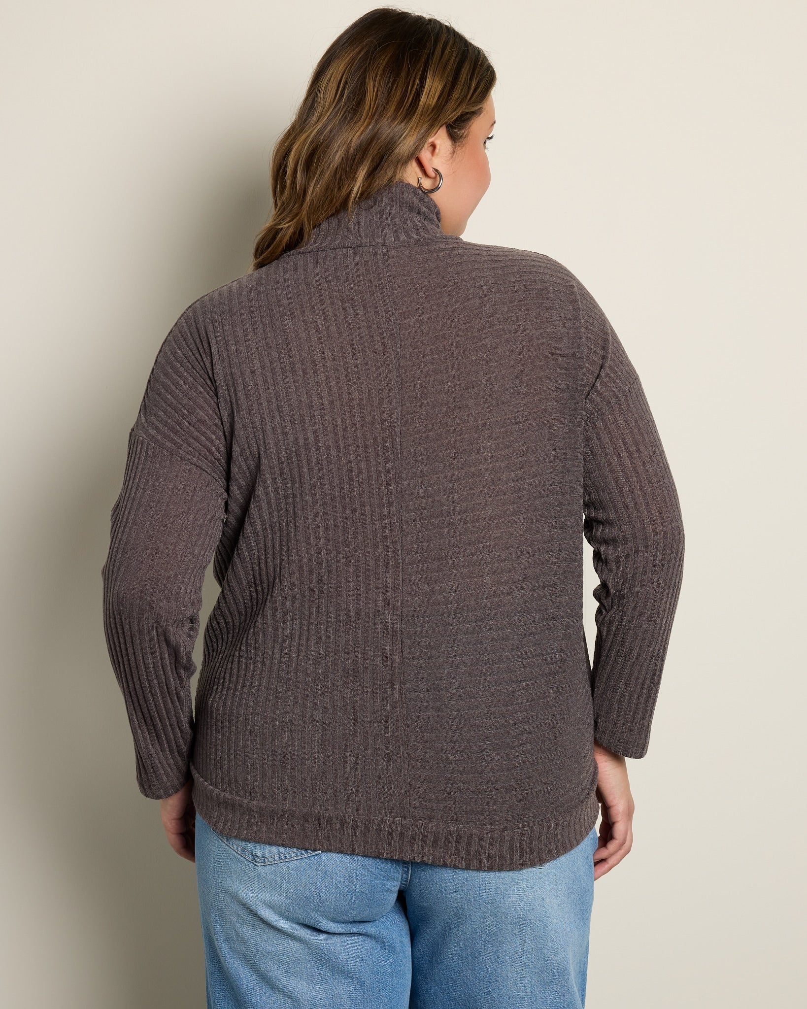 Mocha $|& Chris & Carol Turtleneck Sweater - SOF Back