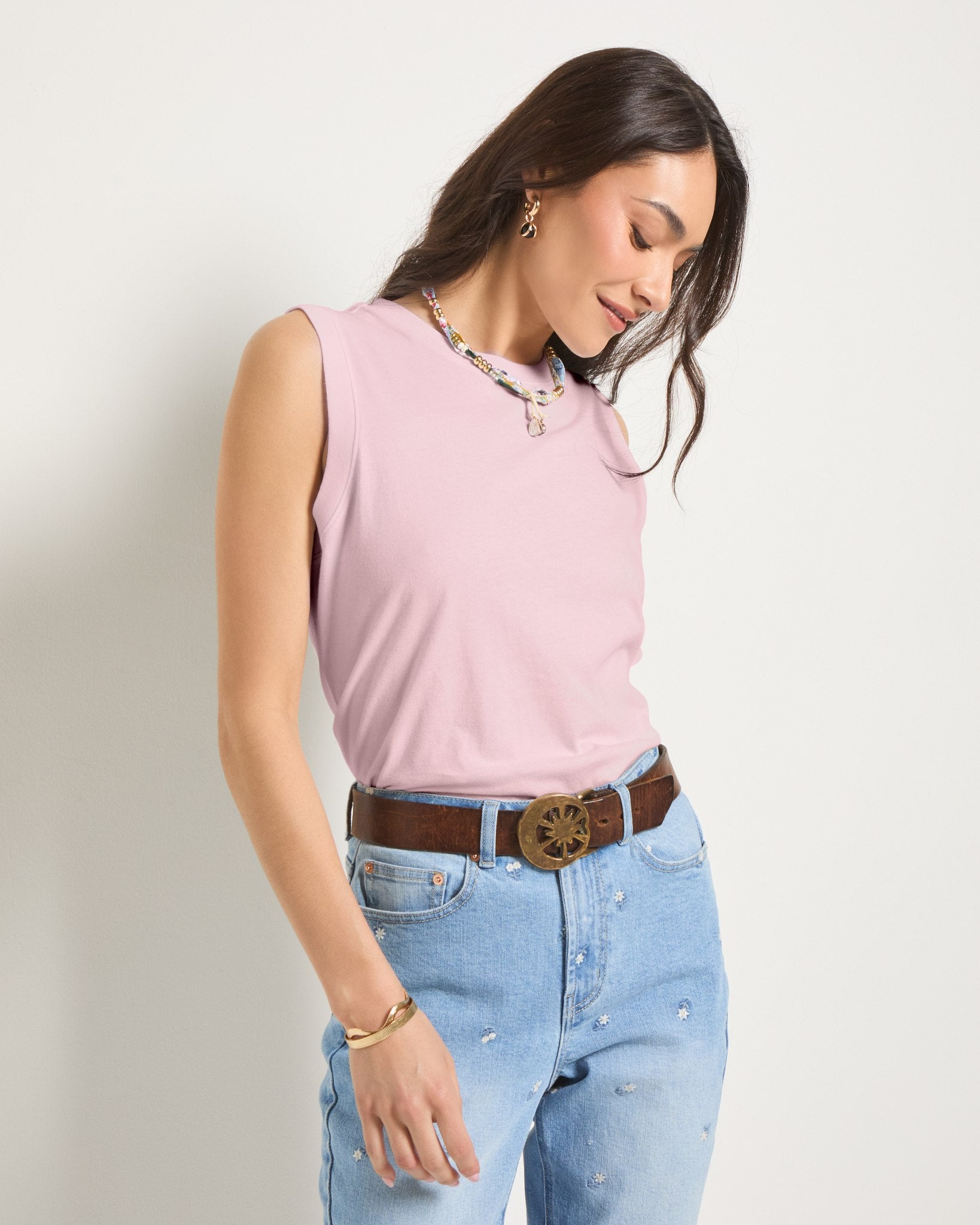 Tea Rose $|& SEAS Sunrise Tank - SOF Front
