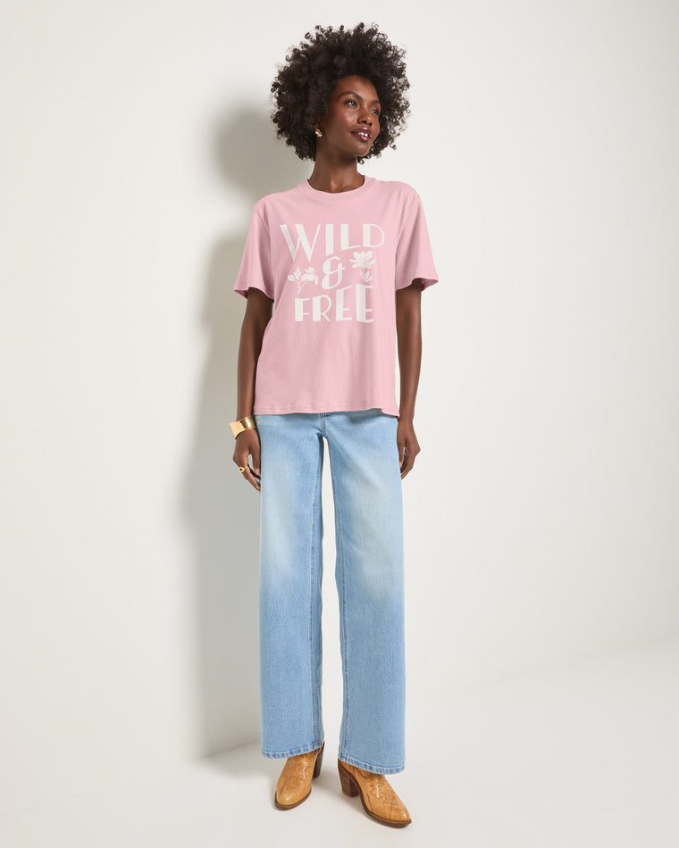 Tea Rose $|& SEAS Wild & Free Tides Graphic Tee - VOF Front