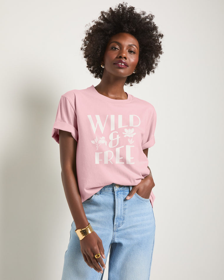 Tea Rose $|& SEAS Wild & Free Tides Graphic Tee - SOF Front