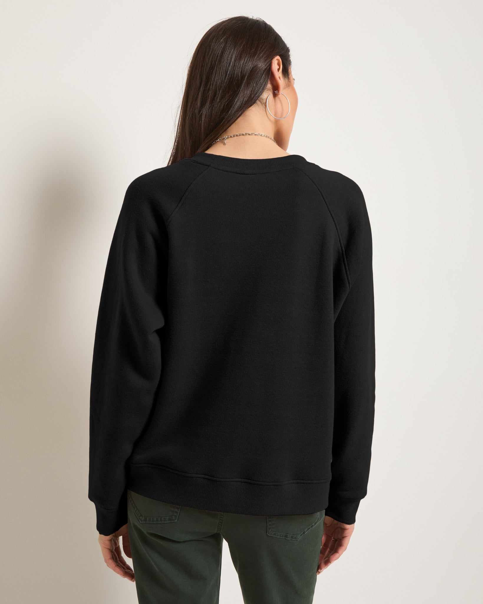 Black $|& SEAS Cliffside C'est la Vie Raglan Sweatshirt - SOF Back