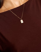 Mahogany $|& SEAS Brentwood Boat Neck Top - SOF Full Front