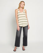 Cream Stripe $|& SEAS Surfside Stripe Scoop Tank - UGC On Fig