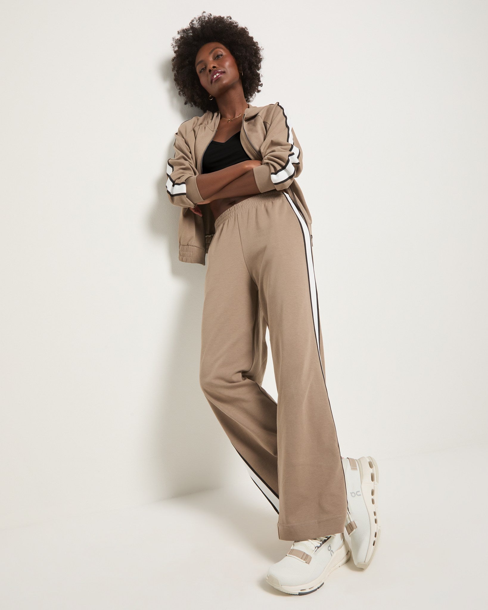 Sand Stone $|& Interval Warm Up Hooded Jacket - UGC On Fig