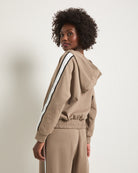 Sand Stone $|& Interval Warm Up Hooded Jacket - SOF Back