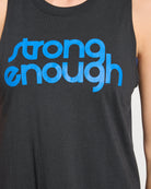 Black $|& Interval Strong Enough Grace Muscle Tank - SOF Full Front