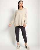 Marble $|& Interval Flex Fleece V-Neck Top - UGC On Fig