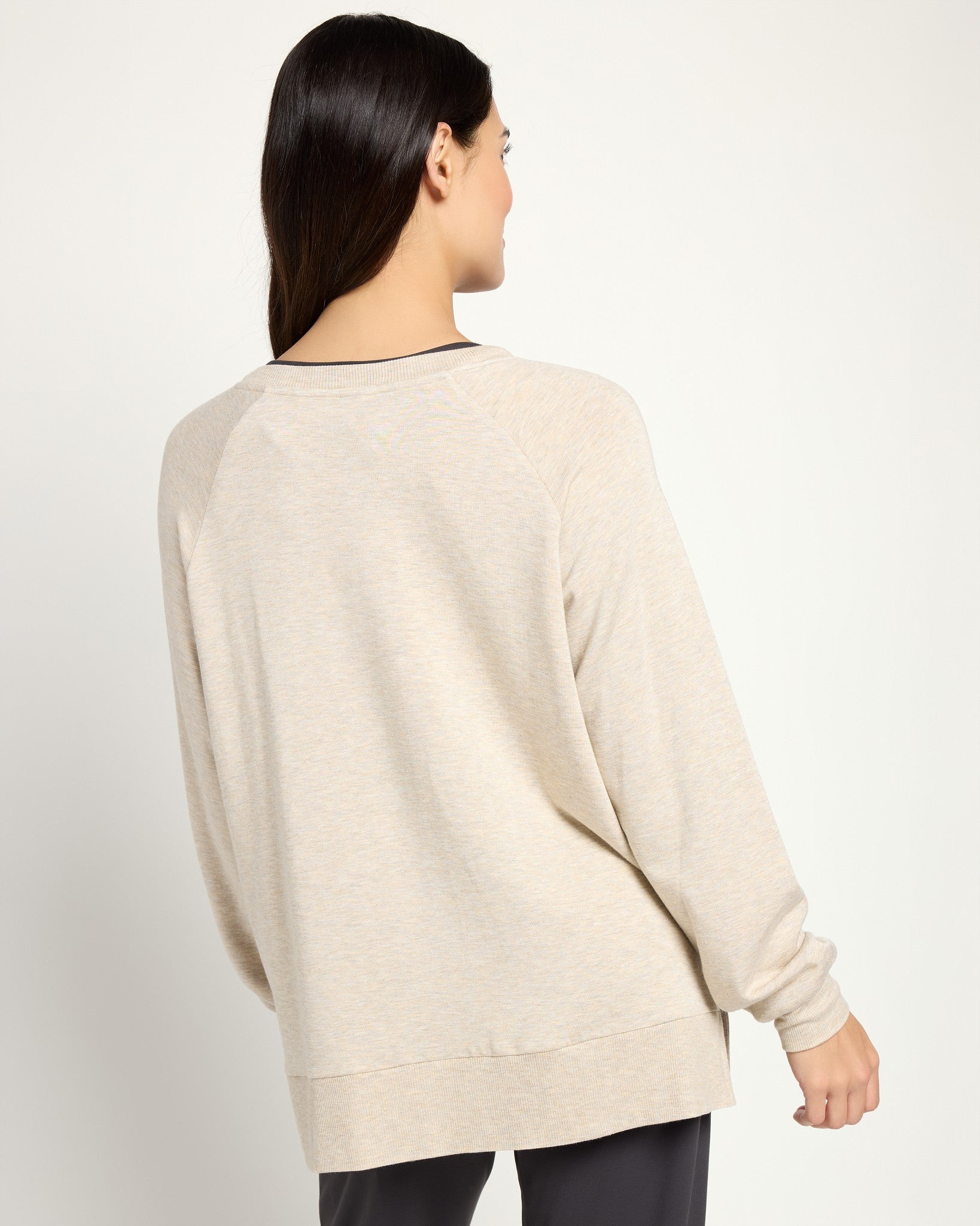 Marble $|& Interval Flex Fleece V-Neck Top - SOF Back
