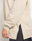 Marble $|& Interval Flex Fleece V-Neck Top - SOF Full Front