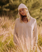 Marble $|& Interval Flex Fleece V-Neck Top - SOF Side