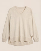 Marble $|& Interval Flex Fleece V-Neck Top - Hanger Detail