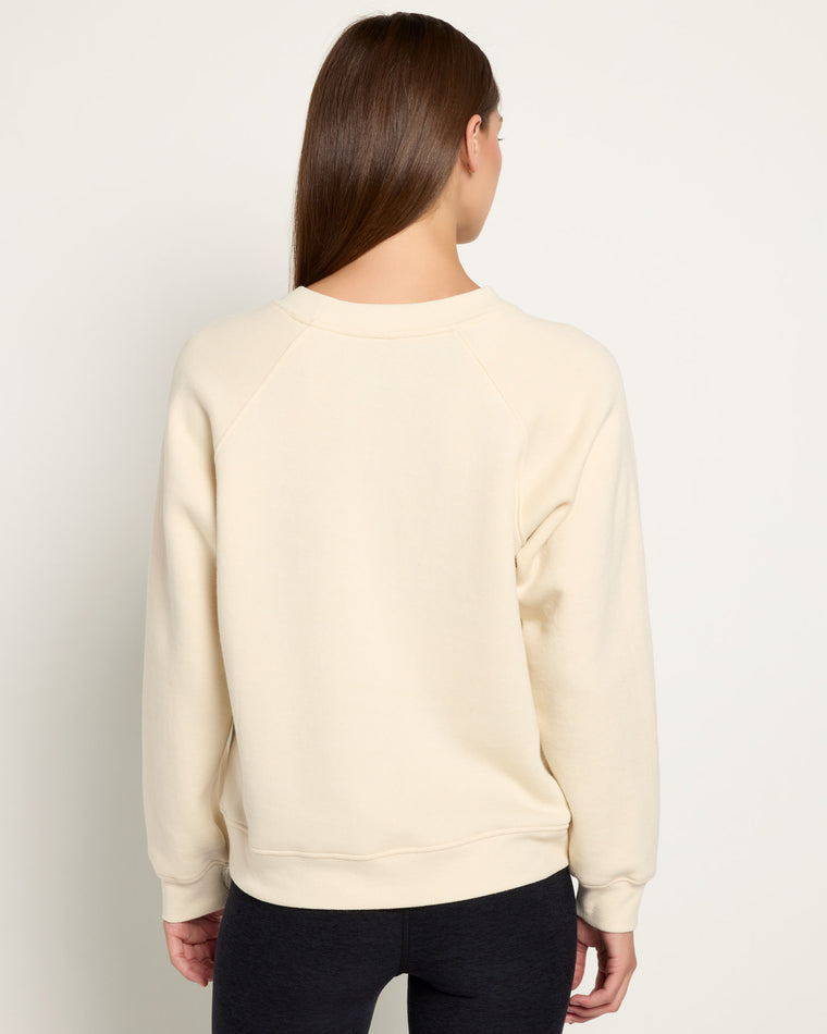 Cream $|& Interval Reset Raglan Sweatshirt Love Yourself - SOF Back