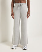 Light Heather Grey $|& Interval Power Move Wide Leg Pant - SOF Front