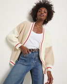 Birch $|& SEAS Solstice Sun Colorblocked Cardigan - SOF Front