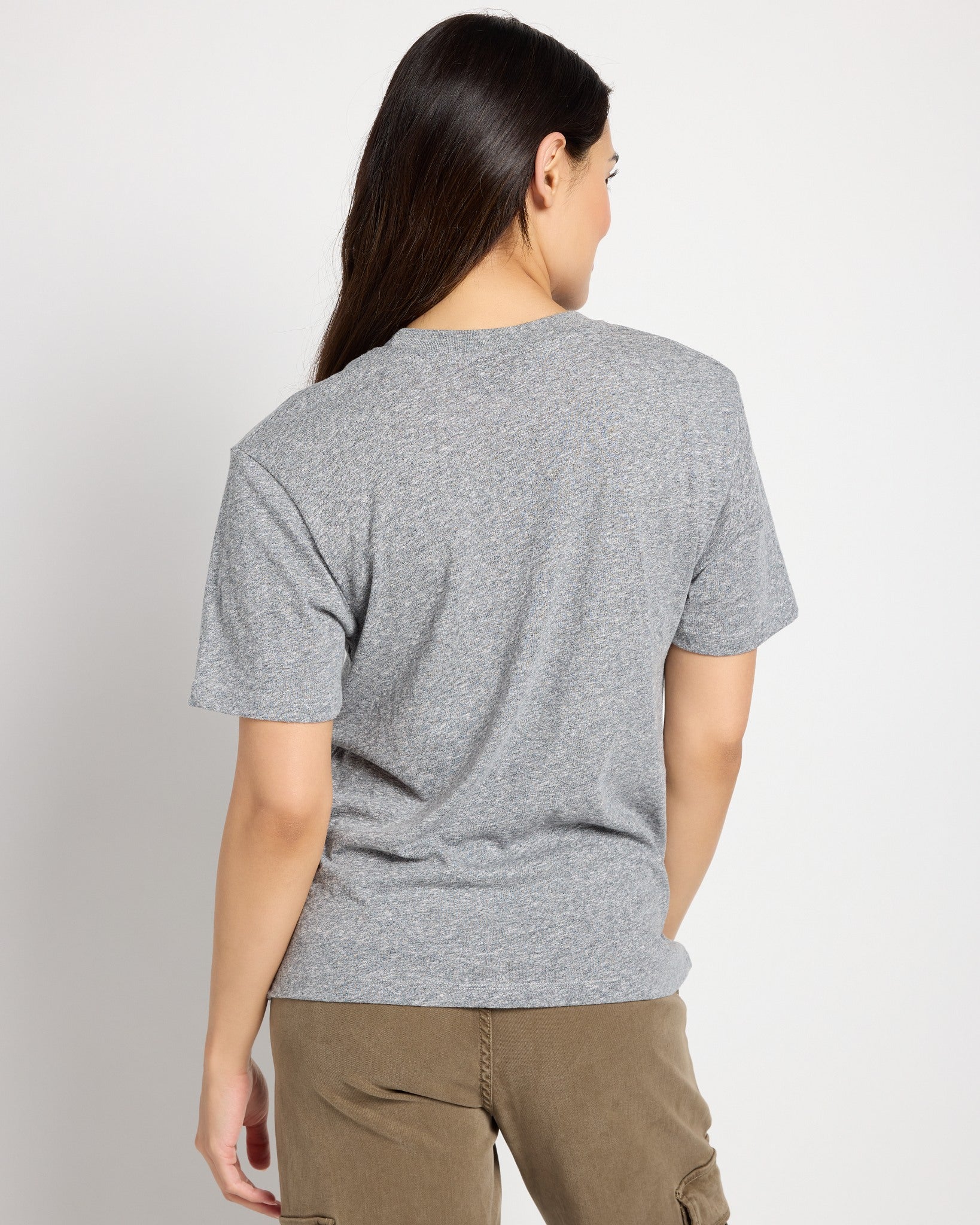 Heather Grey $|& Herizon Mountain Mama Easy Day Tee - SOF Back
