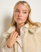 Cream $|& Interval Game Day Sherpa Jacket - SOF Full Front