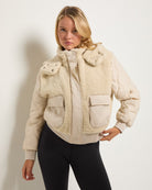 Cream $|& Interval Game Day Sherpa Jacket - SOF Front