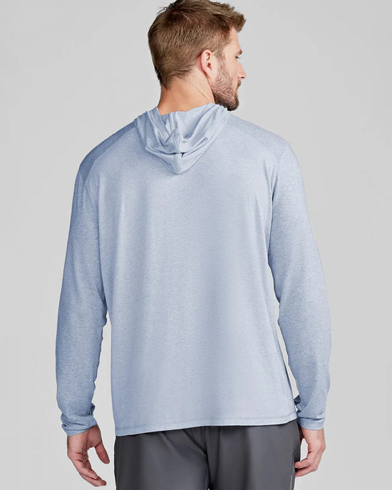 Cloud Heather $|& Tasc Carrollton Lightweight Hoodie - Hanger Side