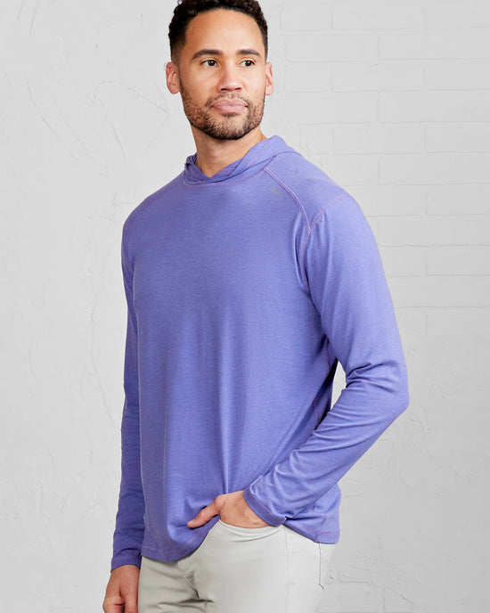 Nebula Heather $|& Tasc Carrollton Lightweight Hoodie - Hanger Front