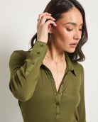 Olive Branch $|& SEAS Meadow Mixed Media Top - SOF Full Front