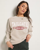 Cream $|& SEAS Cliffside Tailgate Raglan Sweatshirt - SOF Front