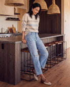 Heather Cream $|& SEAS Harbor Haven Striped Sweater - SOF Side