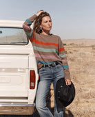 Heather Dune $|& SEAS Harbor Haven Striped Sweater - SOF Side