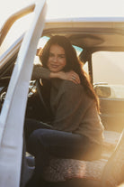 Taupe Marled $|& SEAS Driftwood Sweater - SOF Side
