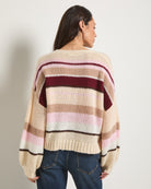Birch Stripe $|& SEAS June Striped Cardigan - SOF Side