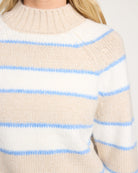 Cream $|& Herizon Glory Days Mock Neck Sweater - SOF Full Front