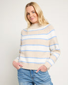 Cream $|& Herizon Glory Days Mock Neck Sweater - SOF Front