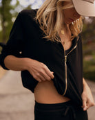 Black $|& Interval Stride Hoodie - SOF Side