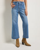 Pacific $|& SEAS Caroline Cropped Wide Leg Jean - VOF Front