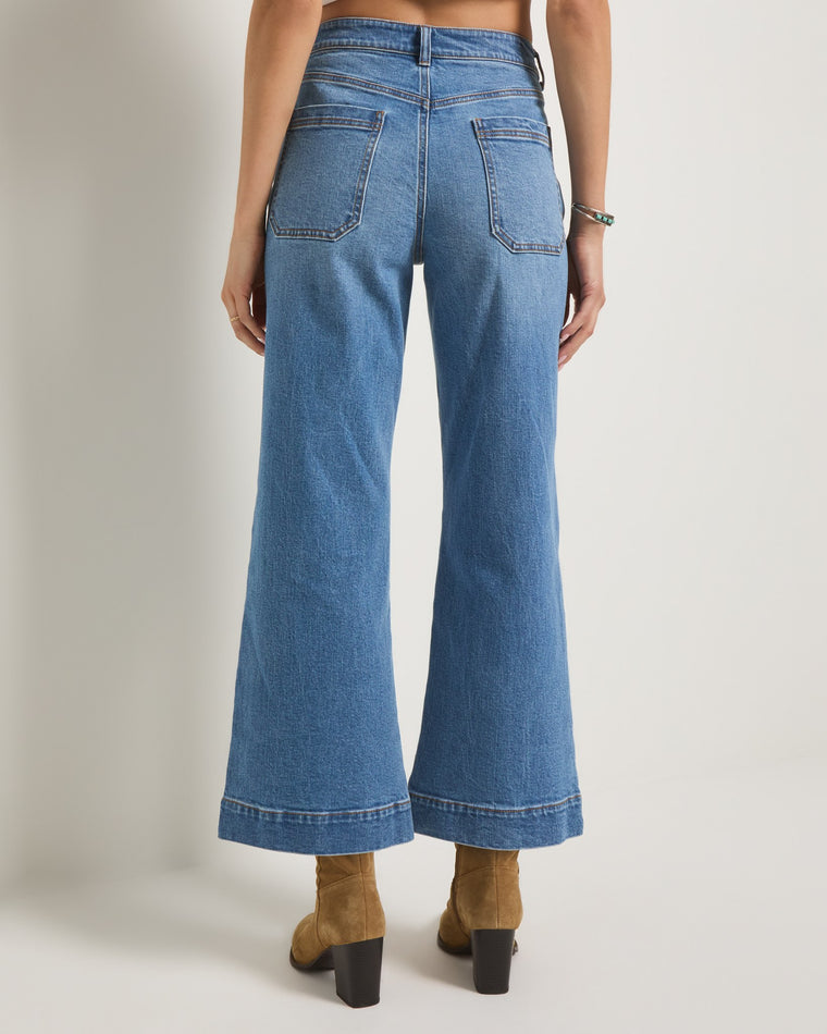 Pacific $|& SEAS Caroline Cropped Wide Leg Jean - SOF Back