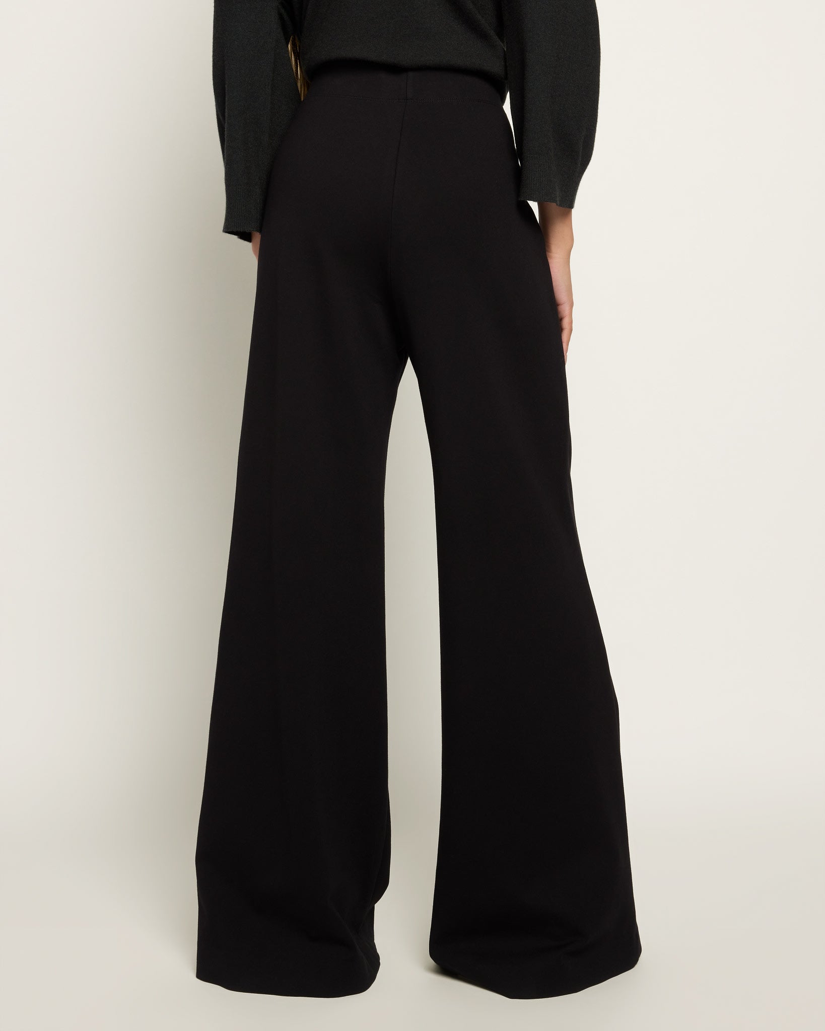 Black $|& Citrus Naya Wide Leg Pull-On Trouser - SOF Back