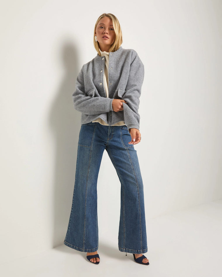 Heather Grey $|& SEAS Baja Wool Blend Jacket - UGC On Fig