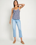 Sapphire Floral $|& SEAS Serene Spaghetti Strap Tank - UGC On Fig